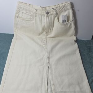 Blank NYC Women's Cream Maxi Skirt